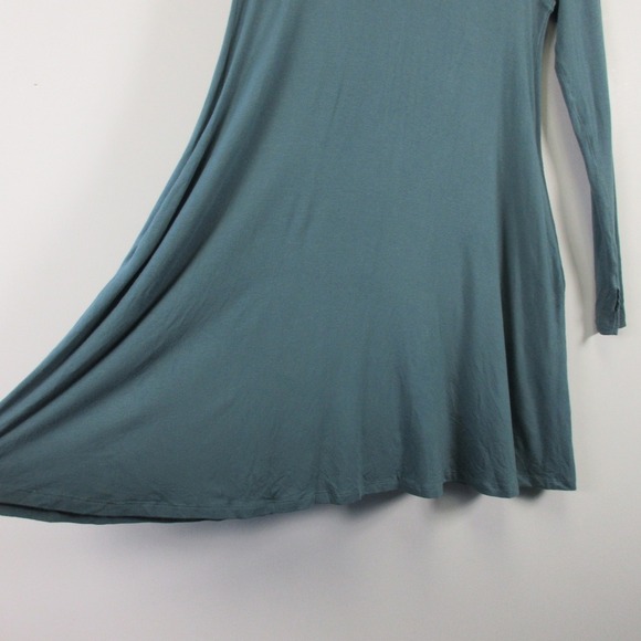 Angelrox Suger Long Sleeve Shift Dress M L Teal Tunic Bamboo SUN Casual 444 - Picture 5 of 13